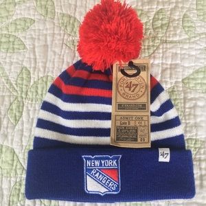 New York Rangers Pompom Beanie